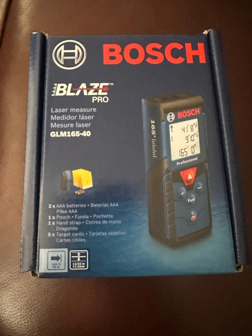 Bosch Blaze Pro GLM165-40 Blue Laser Measure - Picture 1 of 7